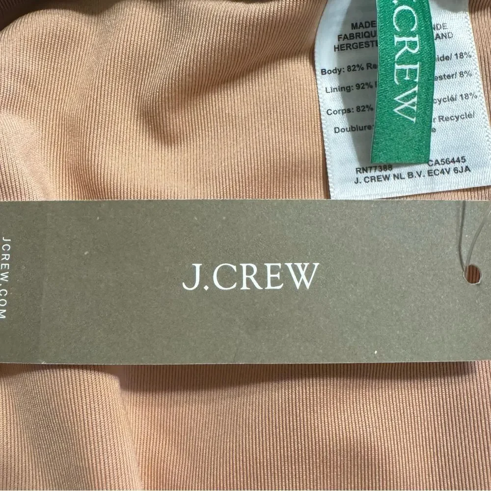 NWT J. Crew High-Rise Cheeky Bikini Bottom in Safari Size L